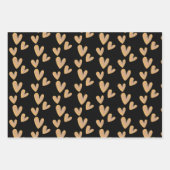 バレンタインハートハンドウ絵を描ォーターカラー ラッピングペーパーシート (正面2)