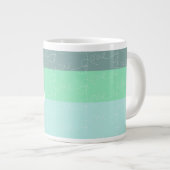 バレンタインハートハンドドロッドラブブルーグリーン ジャンボコーヒーマグカップ (正面右)