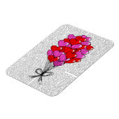 バレンタインハートバルーンイラストレーション マグネット (左側)