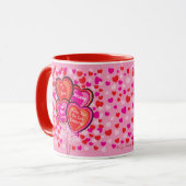 バレンタインハートバルーンスペインのマグ マグカップ (正面左)