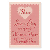 バレンタインハートバンコテーブルカード#3 テーブルナンバー (裏面)