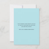 バレンタインハートパステルブルー サンキューカード (裏面)