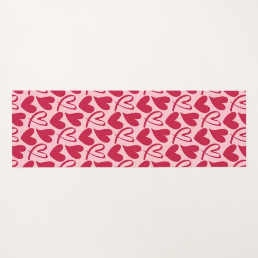 バレンタインハートパターンギフト、男の子の女の子&子供 ヨガマット (裏面(横))