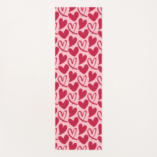 バレンタインハートパターンギフト、男の子の女の子&子供 ヨガマット (正面)