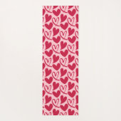 バレンタインハートパターンギフト、男の子の女の子&子供 ヨガマット (裏面)