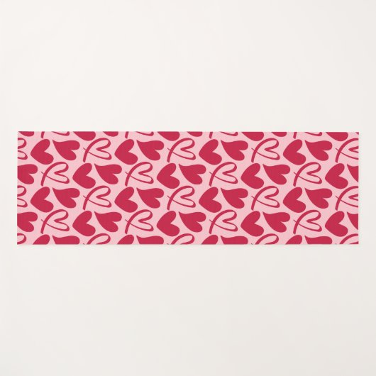 バレンタインハートパターンギフト、男の子の女の子&子供 ヨガマット (正面(横))