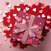 バレンタインハートパターン2ラッピング紙 ラッピングペーパー