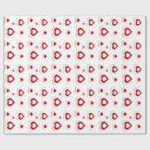 バレンタインハートパターン ラッピングペーパー (フラット)