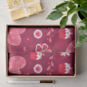 バレンタインハートパターン 薄葉紙 (ギフト)