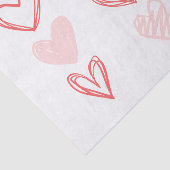 バレンタインハートピンクミニマリストモダン 薄葉紙 (詳細)