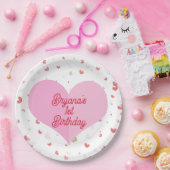 バレンタインハートピンクレッド&金ゴールドパーティー ペーパープレート (パーティー)