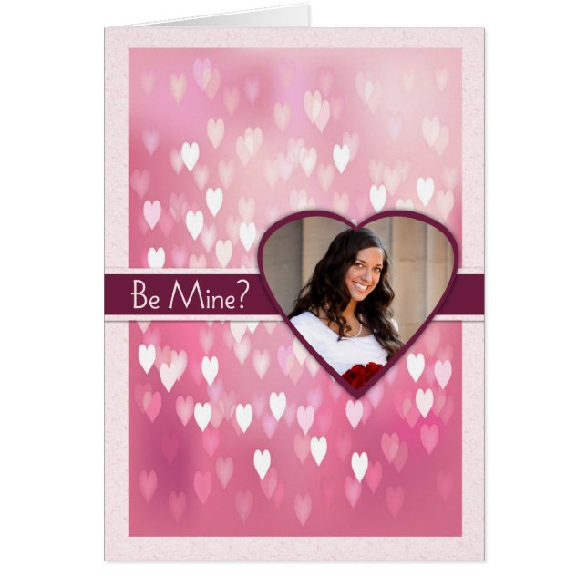 バレンタインハートフォトカードカード (正面)