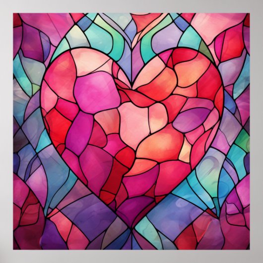 バレンタインハートポスター ポスター (正面)