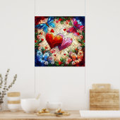 バレンタインハートポスター ポスター (キッチン)