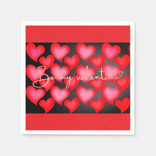 バレンタインハートマグ スタンダードカクテルナプキン (正面)
