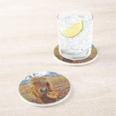 バレンタインハートミニチュアブラウンホース コースター (側面)