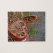 バレンタインハートミニチュアブラウンホース ジグソーパズル (横)