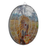 バレンタインハートミニチュアブラウンホース ダーツボード (正面左)