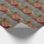 バレンタインハートミニチュアブラウンホース ラッピングペーパー (角)