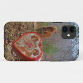 バレンタインハートミニチュアブラウンホース Case-Mate iPhoneケース (裏面(横))
