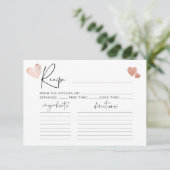 バレンタインハートミニマルブライダルレシピカード (スタンド正面)