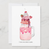 バレンタインハートミルクシェイク 愛してるよん プンカード カード (正面)