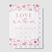 バレンタインハートラブザエアブライダルシャワー ベラム紙招待状 (オフセット (招待状))