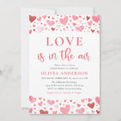 バレンタインハートラブザエアブライダルシャワー 招待状 (正面)