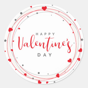 バレンタインハートリース ラウンドシール