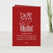 バレンタインハートレッドカード シーズンカード (裏面)