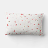 バレンタインハートレッドピンク&金ゴールド ランバークッション (裏面)