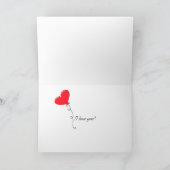 バレンタインハートレッドローズペタル シーズンカード (内部)