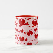 バレンタインハートロック鍵 ツートーンマグカップ (中央)