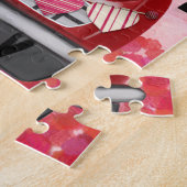 バレンタインハート付きイギリスのブルドッグ ジグソーパズル (側面)