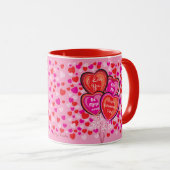 バレンタインハート吹き出し マグカップ (正面右)