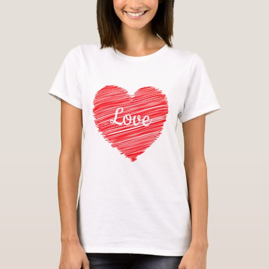 バレンタインハート女子Tシャツ Tシャツ (正面)