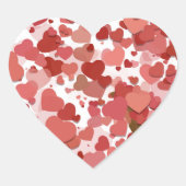 バレンタインハート封筒用シールまたはシール ハートシール (正面)