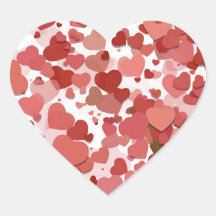 バレンタインハート封筒用シールまたはシール