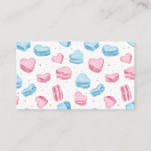 バレンタインハート性別リビールおむつラッフルチケット エンクロージャーカード (裏面)