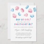 バレンタインハート性別表示パーティー 招待状 (正面)