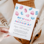 バレンタインハート性別表示パーティー 招待状