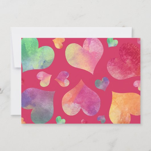 バレンタインハート愛あなた祖父母フラットカード (裏面)