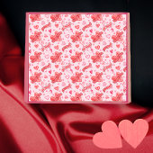 バレンタインハート愛する私のパターン 薄葉紙