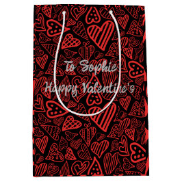 バレンタインハート抱き枕カスタマイズ-  ミディアムペーパーバッグ