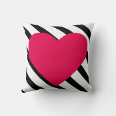 バレンタインハート枕 |ストライプのハート | クッション (裏面)