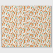 バレンタインハート枝の花ラブパターン ラッピングペーパー (フラット)