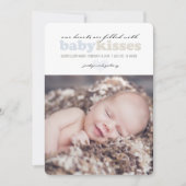 バレンタインハート男の赤ちゃん誕生発表カード シーズンカード (正面)