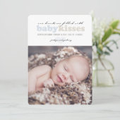 バレンタインハート男の赤ちゃん誕生発表カード シーズンカード (スタンド正面)