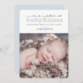 バレンタインハート男の赤ちゃん誕生発表カード シーズンカード (正面/裏面)