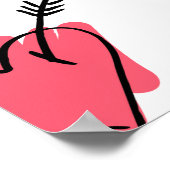 バレンタインハート矢印シームレス ポスター (角)